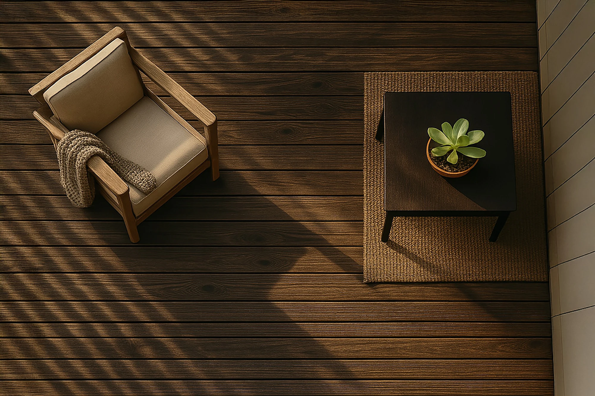 outdoor-space-with-reclaimed-teak-decking-from-nusantara-ifestyle Outdoor space with reclaimed teak decking from Nusantara Lifestyle