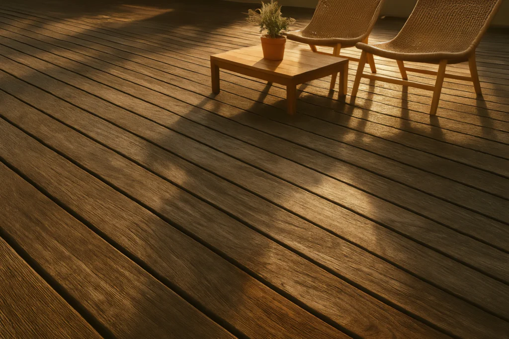 Outdoor decking from Nusantara Lifestyle that has become a beloved part of a family home