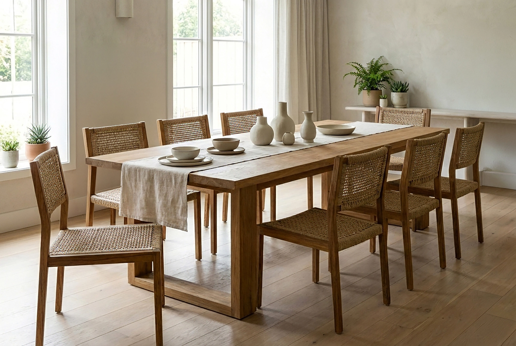 Contemporary interior featuring Alami range reclaimed timber furniture from Nusantara Lifestyle