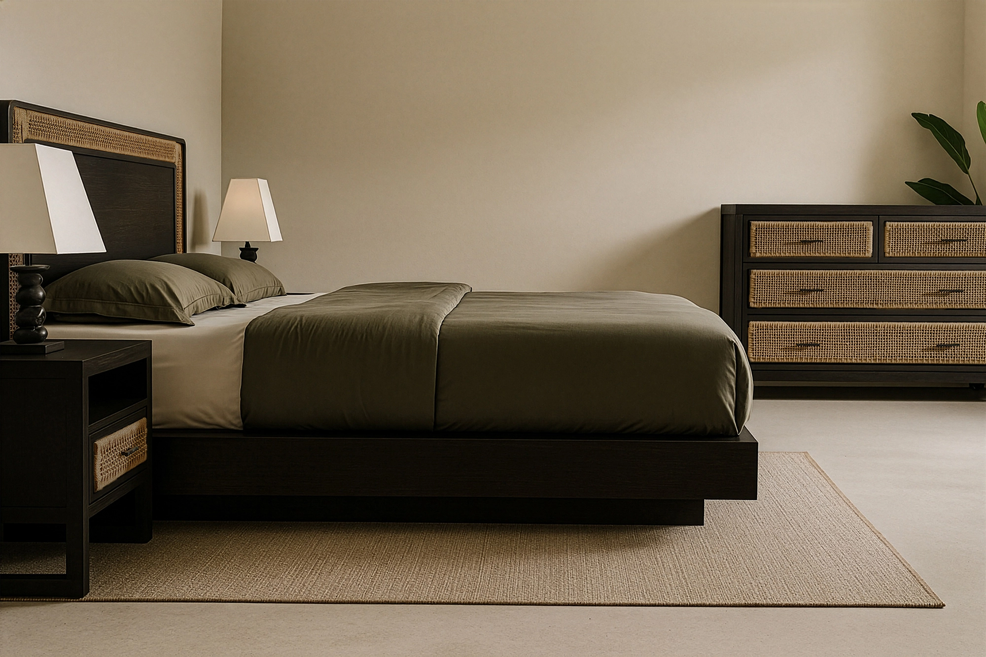 Close-up of reclaimed teak timber furniture from Nusantara Lifestyle with refined grain and smooth modern finish