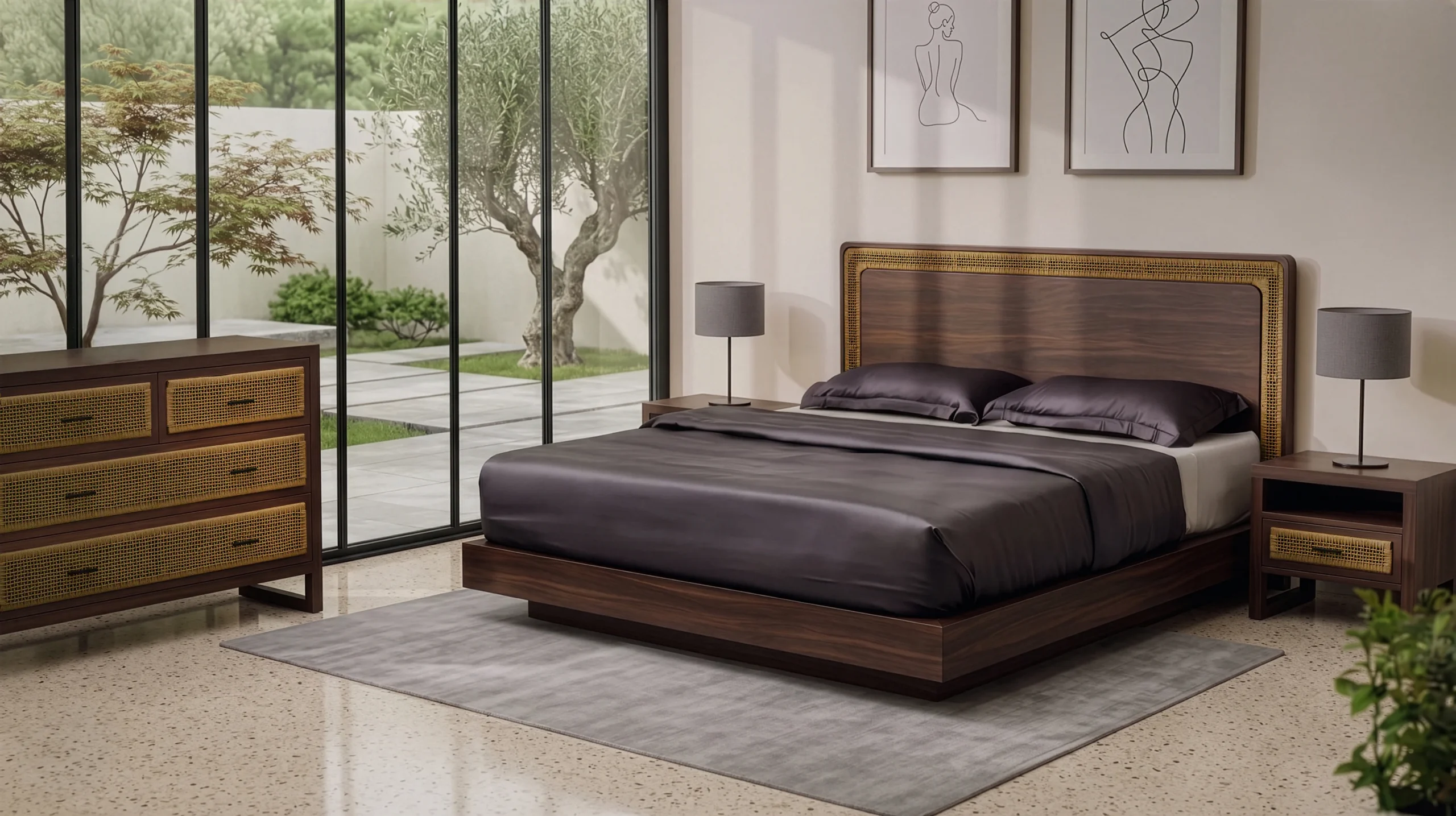 A bedroom furnished with reclaimed teak furniture from Nusantara Lifestyle will outlast anything that’s factory-made