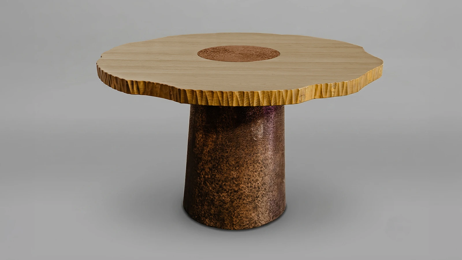 FSC certified reclaimed teak table for project verification.